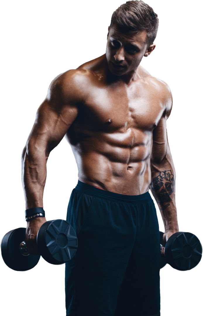 Bodybuilder holding dumbbells in a gym to reflect Serious Supplements For Serious Performance